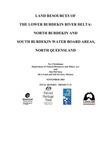 Land resources of the Lower Burdekin River Delta - Department of ...