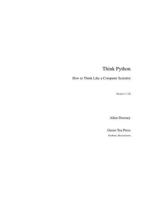 Think Python - Denison University