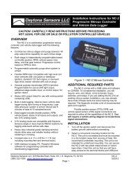 NC-2 Nitrous Controller Instructions - Daytona Sensors LLC