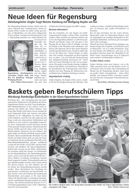 Walter Erhard und „Charly“ Busch im Focus - BBV