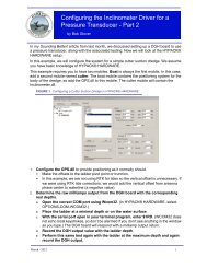 Configuring the Inclinometer Driver for a Pressure ... - Hypack