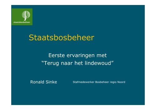 Linde bij Staatsbosbeheer - VeldwerkPlaatsen