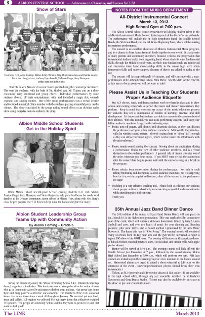 The LINK March 2013 - Albion Central School District