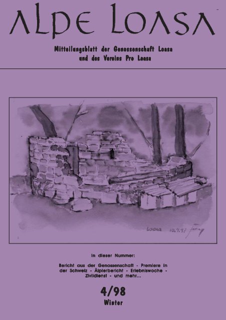 Mitteilungsblatt der Genossenschaft Loasa und des V und des ...