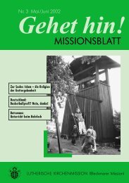 Nr. 3 Mai/Juni 2002 - Lutherische Kirchenmission Bleckmar