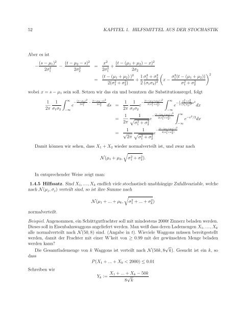 Kapitel 1 Hilfsmittel aus der Stochastik