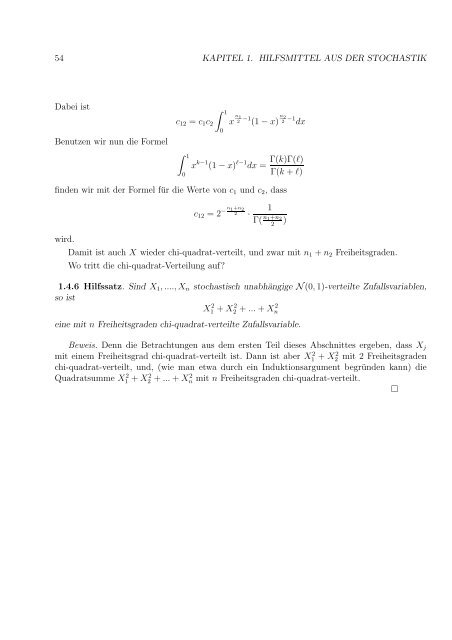 Kapitel 1 Hilfsmittel aus der Stochastik