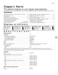 Chapter 2 Part A: TU petrol engine in-car repair procedures