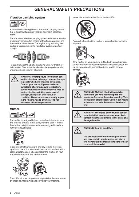 Operator's manual - Jonsered