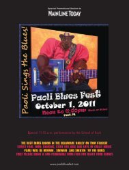 Third Annual Paoli Blues Fest âSaturday, Oct. 1 ... - Main Line Today