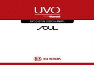 UVO SYSTEM USER'S MANUAL - Kia