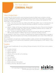 The Facts About CEREBRAL PALSY - Siskin Children's Institute