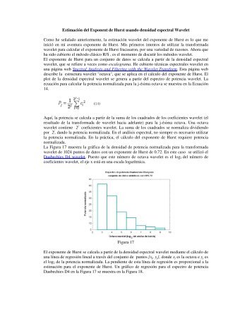 CÃ¡lculo del Exponente de Hurst mediante Wavelets