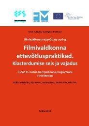 Filmivaldkonna klastriuuring 2012 - Eesti Filmi Sihtasutus