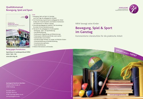 Literaturliste Bewegung, Spiel & Sport im Ganztag - LSB NRW