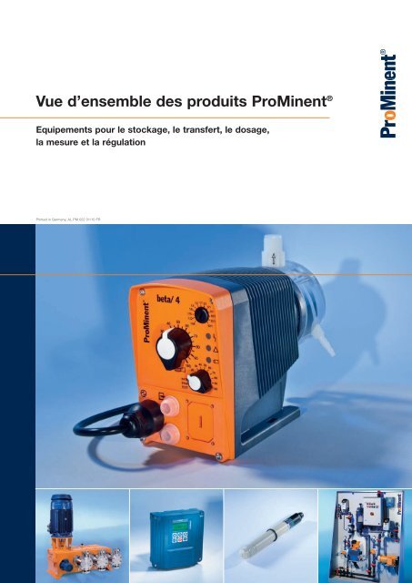 Vue d'ensemble des produits ProMinent®