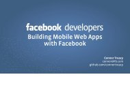 Building Mobile Web Apps with Facebook