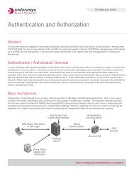 Authentication and Authorization - Enterasys