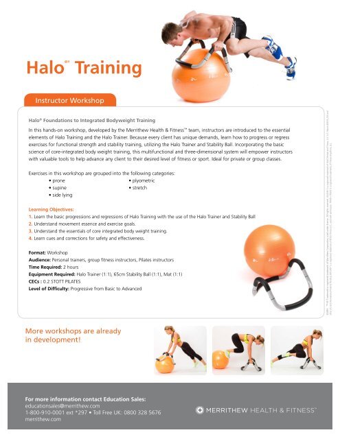 HaloÂ® Training - Program Guide - Merrithew.com