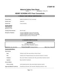 Material Safety Data Sheet HENRY SCHEIN HTC Developer ...