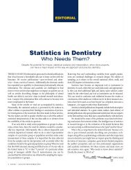 Statistics in Dentistry - New York State Dental Association
