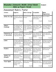 make up rubric for poster - Waunakee Community School District