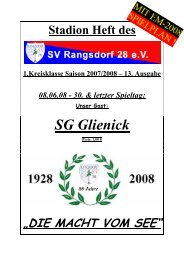 SG Glienick - SV Rangsdorf 28 eV