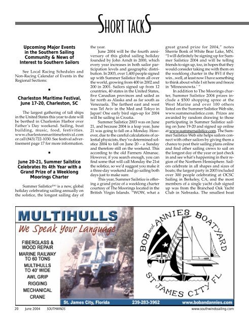 Southwinds Sailing June 2004 - Southwinds Magazine