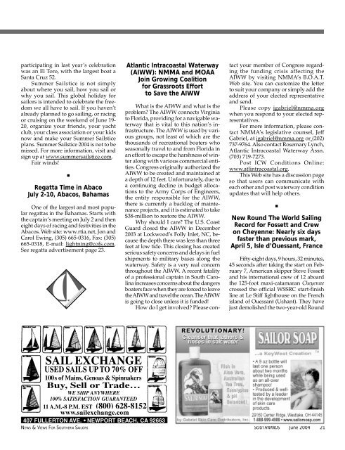 Southwinds Sailing June 2004 - Southwinds Magazine