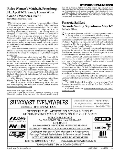 Southwinds Sailing June 2004 - Southwinds Magazine