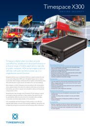 X300 datasheet (UK) Transport - Timespace Technology Ltd.