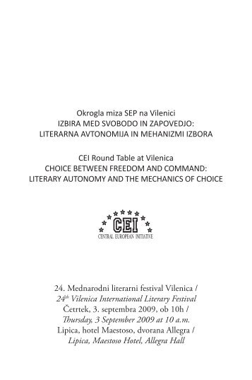 Publikacija SEP 2009 - Vilenica