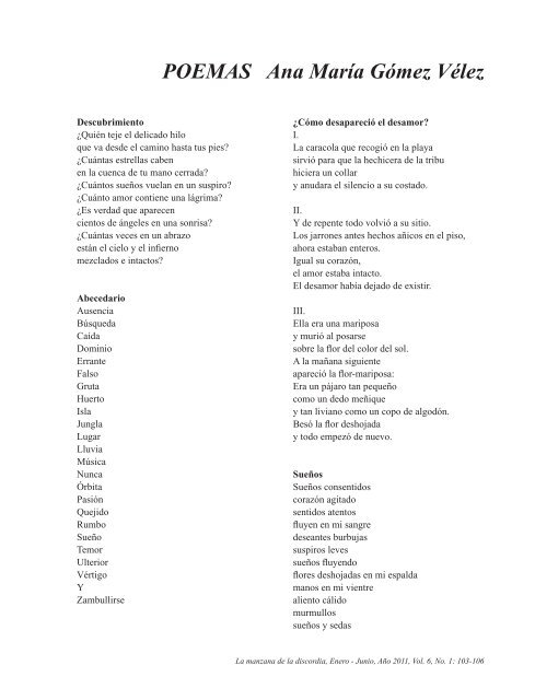 poemas 1.pdf - Revista La Manzana de la Discordia