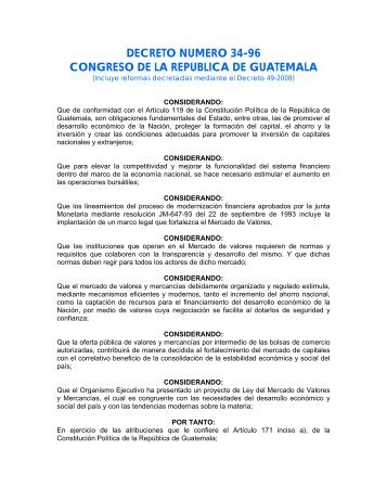 12 Decreto 34-1996 - Superintendencia de Bancos