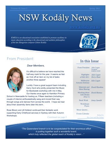 NSW Kodály News - The Kodaly Music Education Institute of Australia