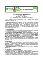 Liste ECOLO Bassenge – Communale 2012