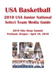 2010 USA Junior National Select Team Media Guide - USA Basketball