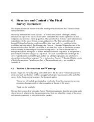 Chapter 4: Structure and Content of the Final Survey Instrument