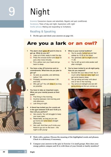 Are you a lark or an owl? - Inside Out