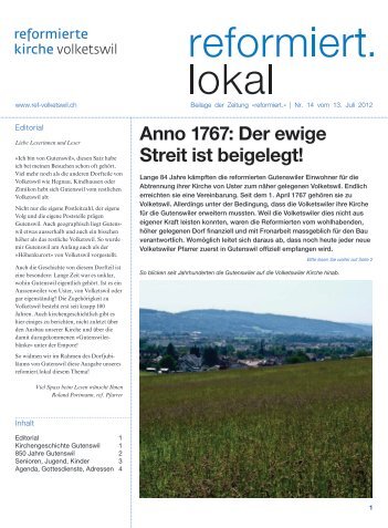 Ausgabe in PDF-Form - Reformierte Kirchgemeinde Volketswil