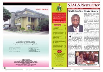 newsletter final.cdr - The Nigerian Institute of Advanced Legal Studies