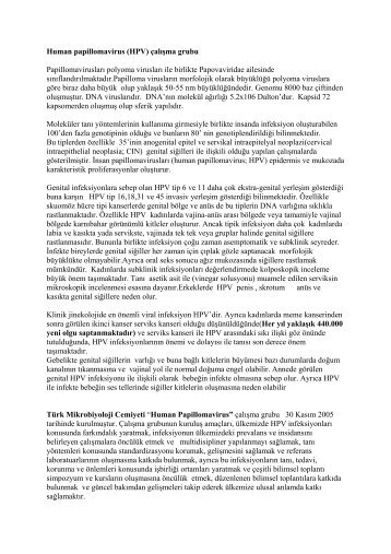 Human papillomavirus (HPV) çalışma grubu - Türk Mikrobiyoloji ...