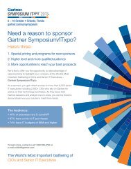 Need a reason to sponsor Gartner Symposium/ITxpo?