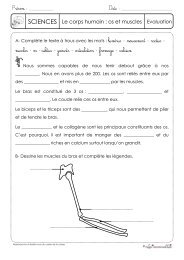 SCIENCES Le corps humain : os et muscles ... - Les coccinelles