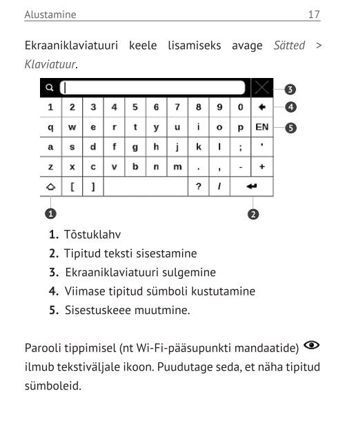 Kasutusjuhend PocketBook Touch ET