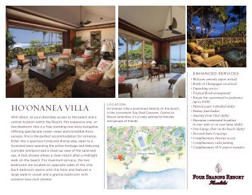 Discover the Ho'onanea Villa - Four Seasons