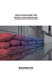 SELECTION GUIDE FOR MOBILE DEHUMIDIFIERS - Dantherm