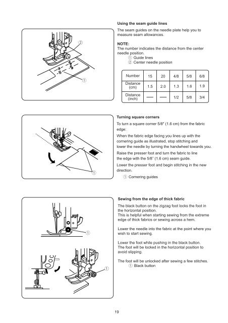 INSTRUCTION BOOK - Janome