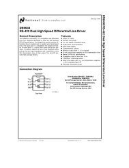 DS9638 RS-422 Dual High Speed Differential Line Driver