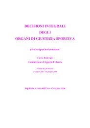 Stagione sportiva 2003 - Diritto Calcistico